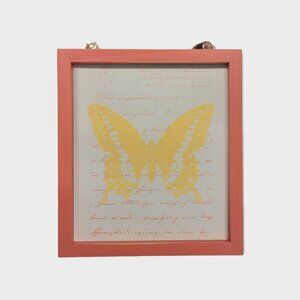 Etched Butterfly Yellow (9" x 8" Orange Box Frame)